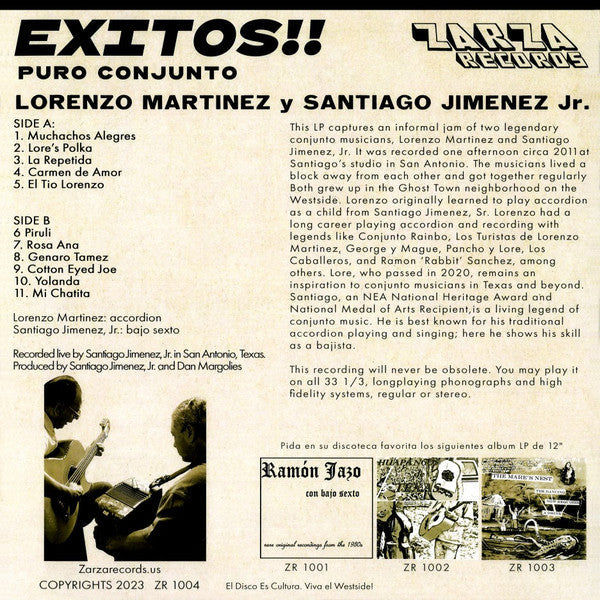 Lorenzo Martinez y Santiago Jimenez, Jr. - Exitos!! - LP