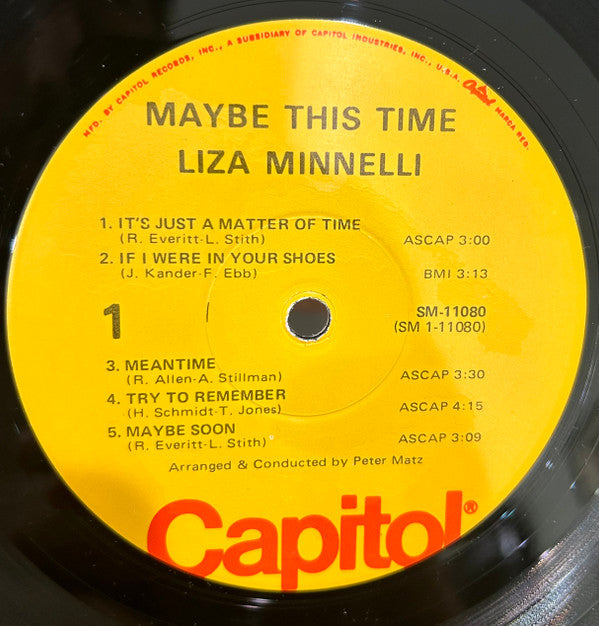 Liza Minnelli - Maybe This Time - LP