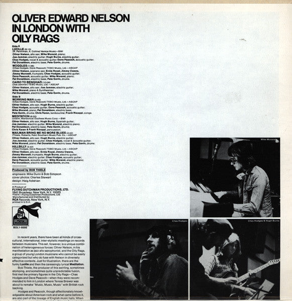 Oliver Edward Nelson* In London With Oily Rags - Oliver Edward Nelson In London With Oily Rags - LP