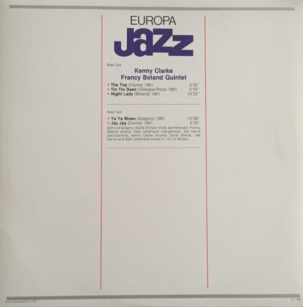 Kenny Clarke Francy Boland Quintet* - Europa Jazz - LP