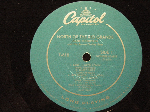 Hank Thompson And His Brazos Valley Boys - North Of The Rio Grande - LP
