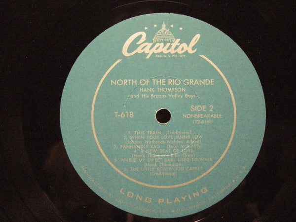 Hank Thompson And His Brazos Valley Boys - North Of The Rio Grande - LP