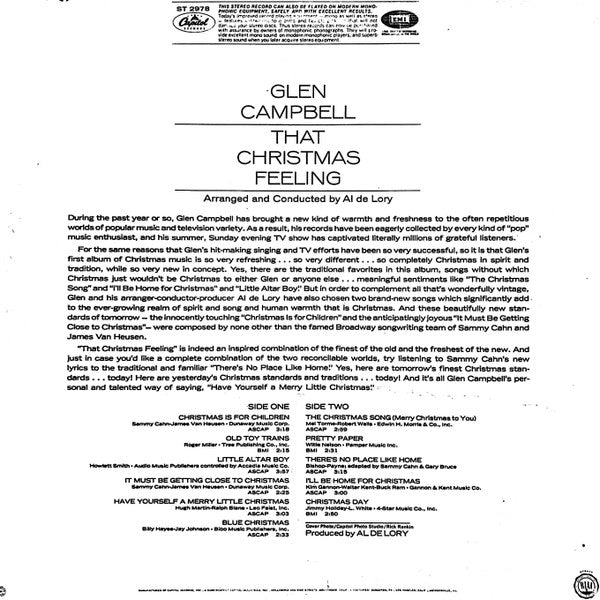 Glen Campbell - That Christmas Feeling - LP