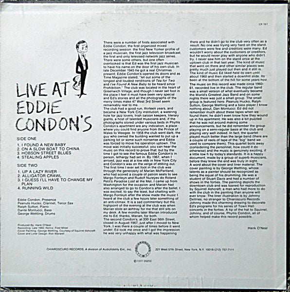 Eddie Condon - Live At Eddie Condon's - LP