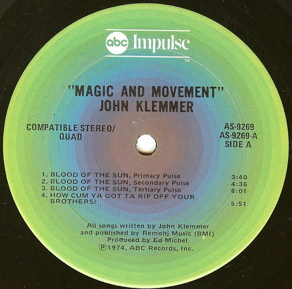 John Klemmer - Magic And Movement - LP