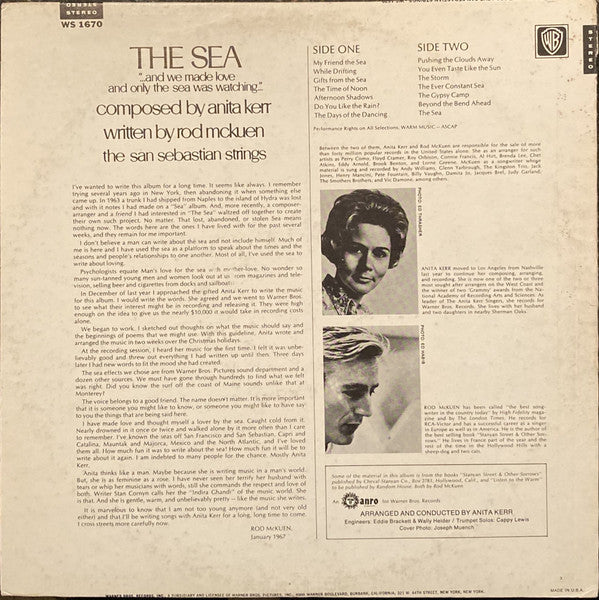 Anita Kerr, Rod McKuen / The San Sebastian Strings - The Sea - LP