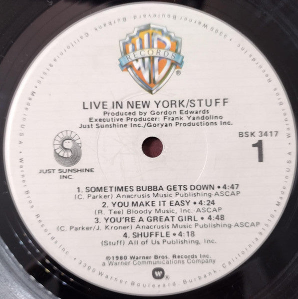 Stuff  - Live In New York - LP