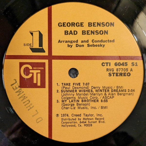 George Benson - Bad Benson - LP