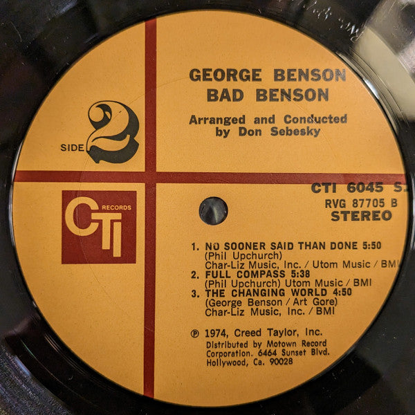 George Benson - Bad Benson - LP