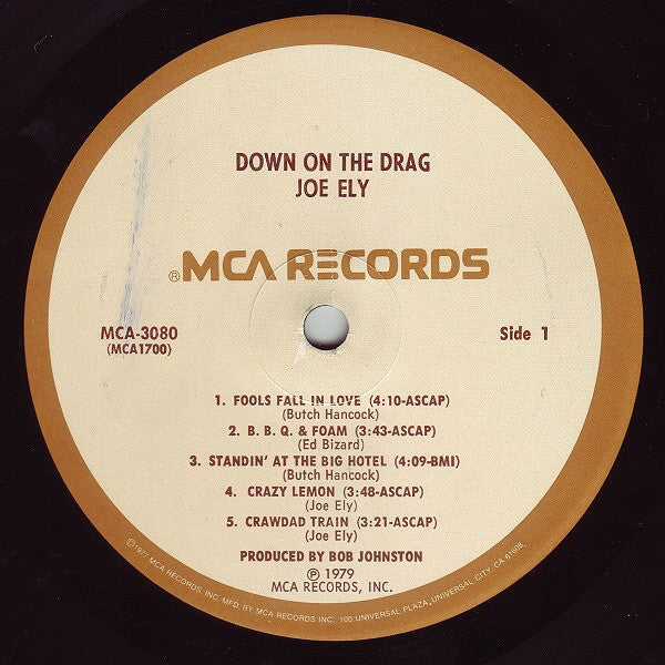 Joe Ely - Down On The Drag - LP