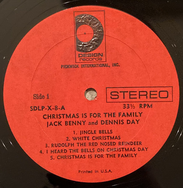Dennis Day, Jack Benny - Dennis Day Sings "Christmas Is For The Family" - LP