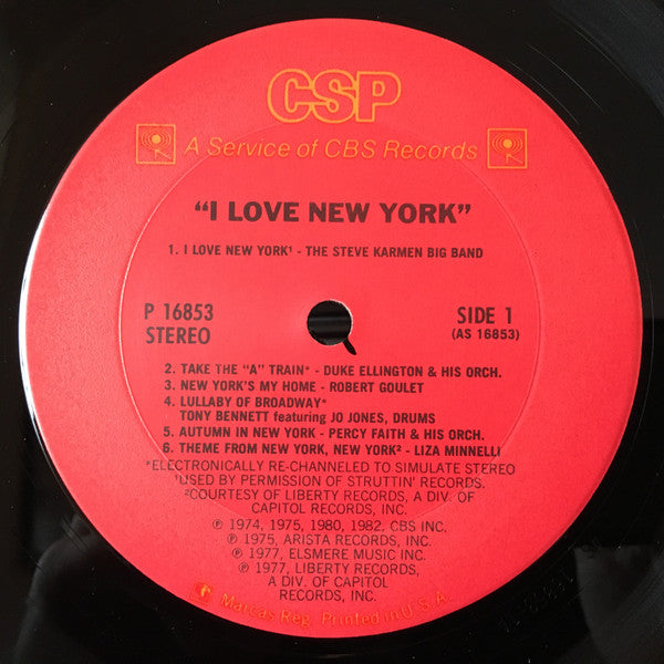 Various - I Love New York - LP