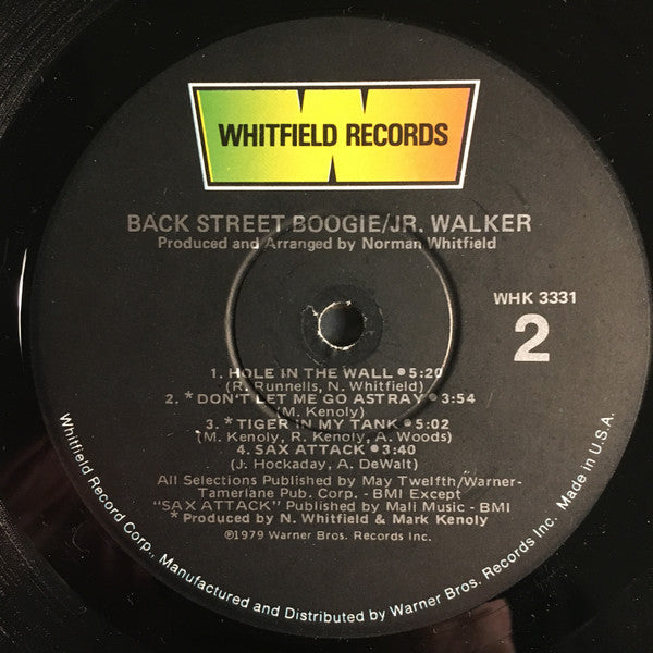 Jr. Walker* - Back Street Boogie - LP