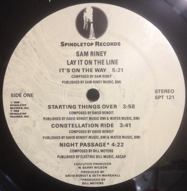 Sam Riney - Lay It On The Line - LP