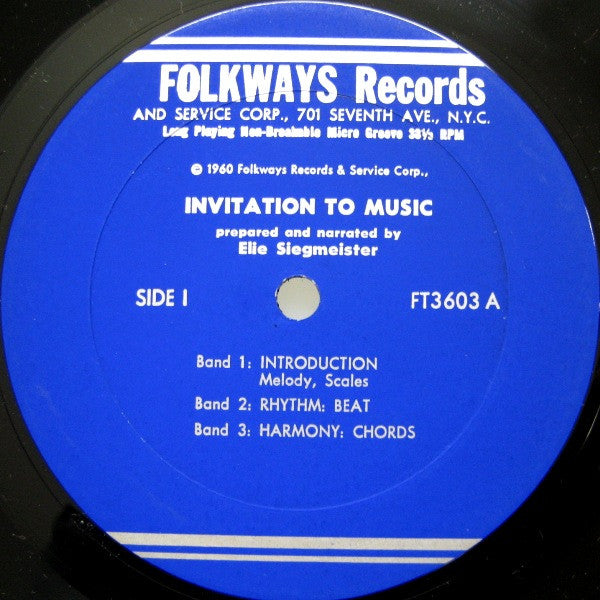 Elie Siegmeister - Invitation To Music - LP
