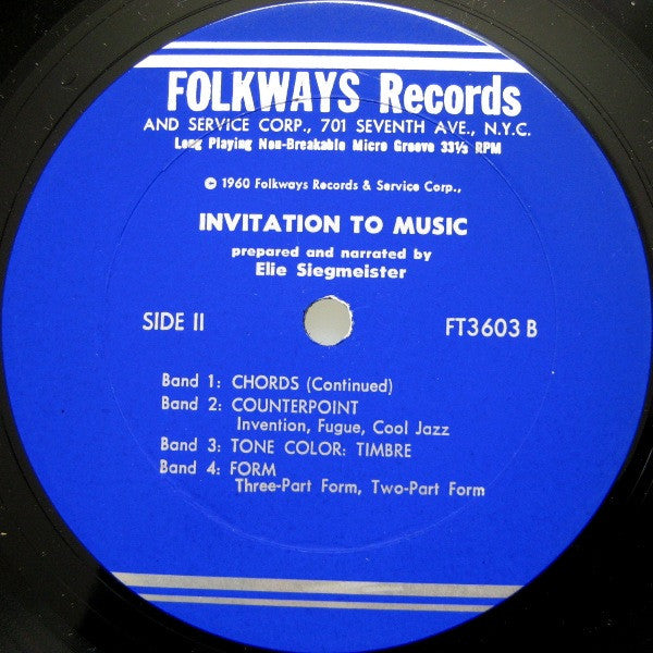 Elie Siegmeister - Invitation To Music - LP