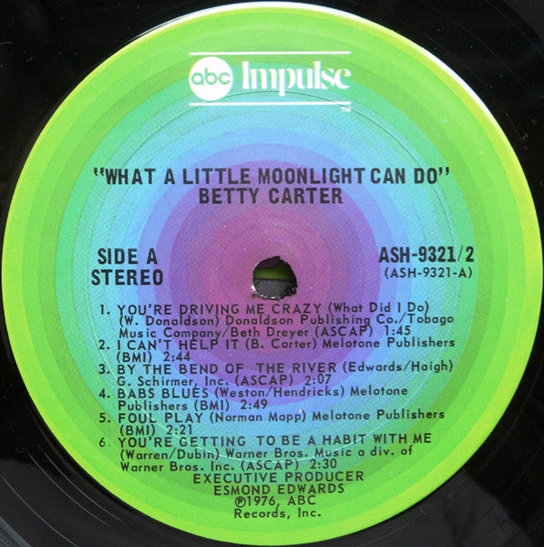 Betty Carter - What A Little Moonlight Can Do - LP