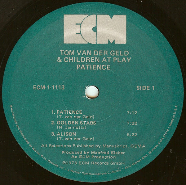 Tom Van Der Geld and Children At Play (2) - Patience - LP