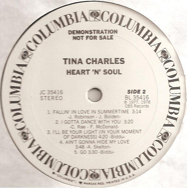 Tina Charles - Heart 'N' Soul - LP