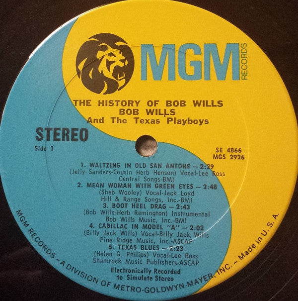 Bob Wills & The Texas Playboys* - The History Of Bob Wills & The Texas Playboys - LP