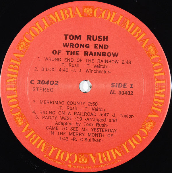 Tom Rush - Wrong End Of The Rainbow - LP