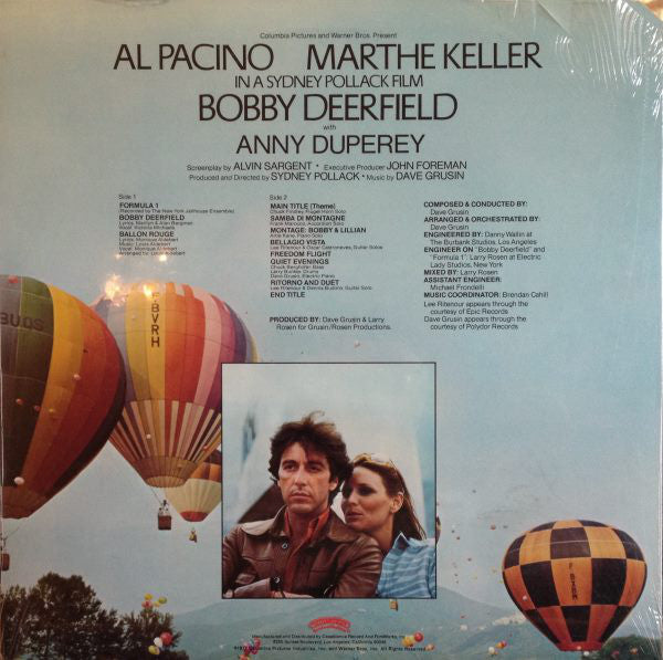 Dave Grusin - Bobby Deerfield (Music From The Original Motion Picture Soundtrack) - LP