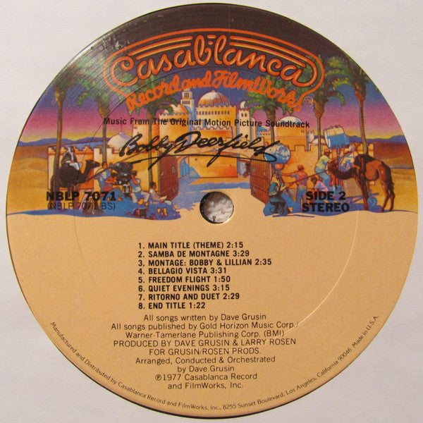 Dave Grusin - Bobby Deerfield (Music From The Original Motion Picture Soundtrack) - LP