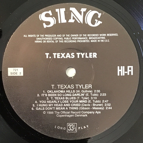 T. Texas Tyler - T. Texas Tyler - LP