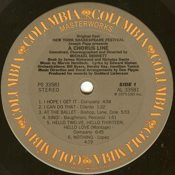 Original Cast* - A Chorus Line - Original Cast Recording - LP