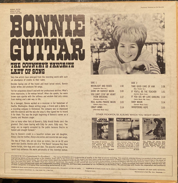 Bonnie Guitar - The Country's Favorite Lady Of Song - LP