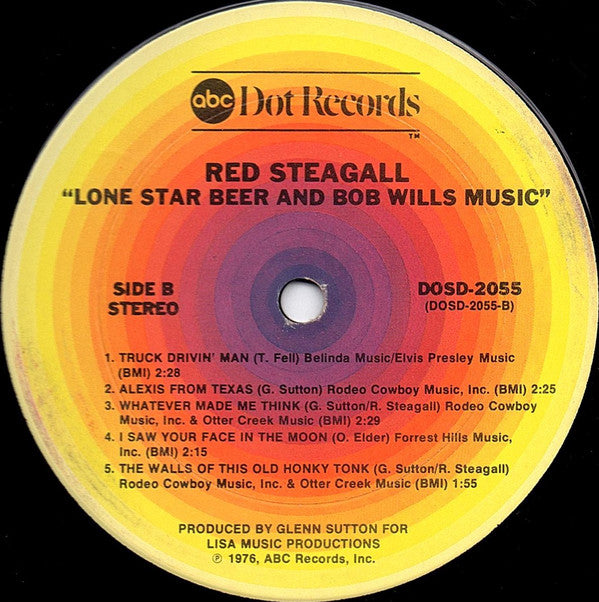 Red Steagall - Lone Star Beer And Bob Wills Music - LP