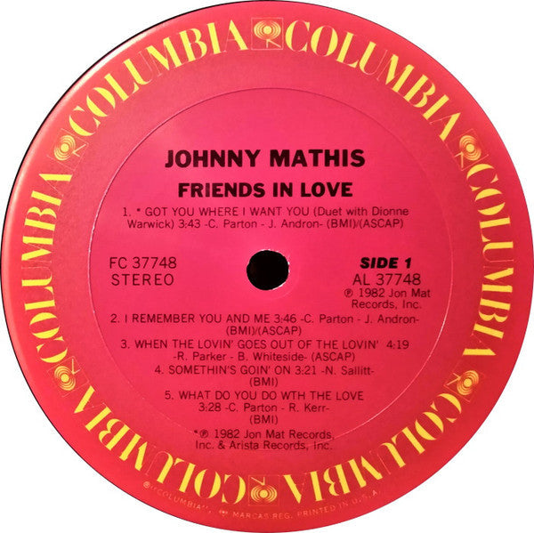 Johnny Mathis - Friends In Love - LP