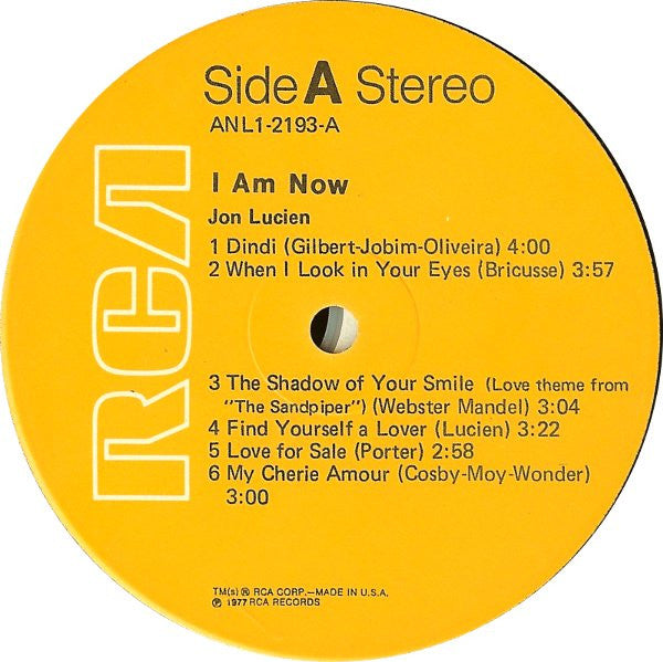 Jon Lucien - I Am Now - LP