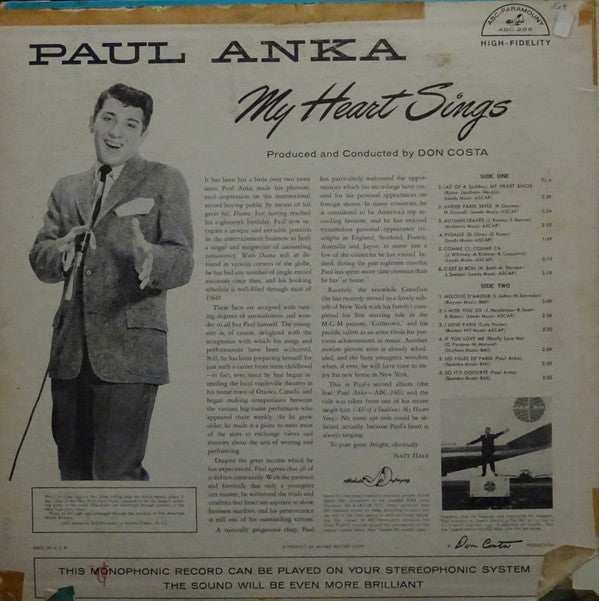 Paul Anka - My Heart Sings - LP