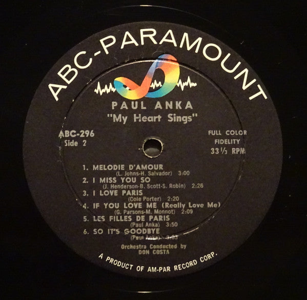 Paul Anka - My Heart Sings - LP