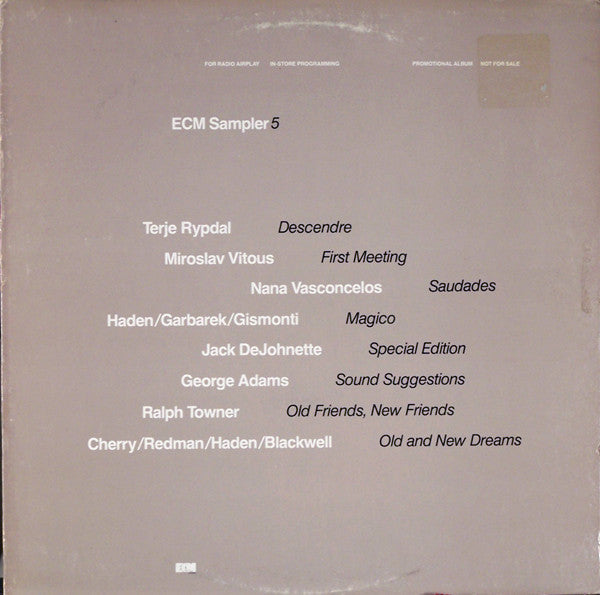 Various - ECM Sampler 5 - LP