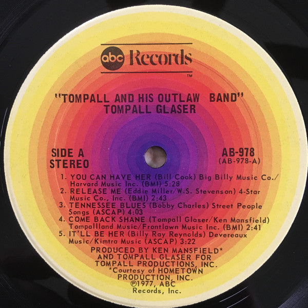 Tompall Glaser - Tompall And His Outlaw Band - LP