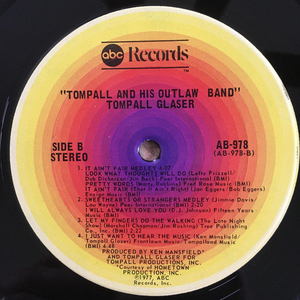 Tompall Glaser - Tompall And His Outlaw Band - LP