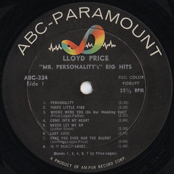 Lloyd Price - "Mr Personality's" 15 Hits - LP