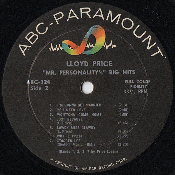Lloyd Price - "Mr Personality's" 15 Hits - LP