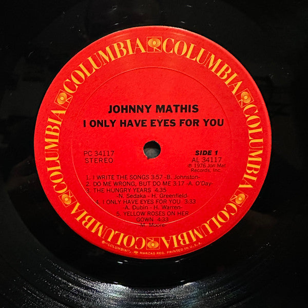 Johnny Mathis - I Only Have Eyes For You - LP