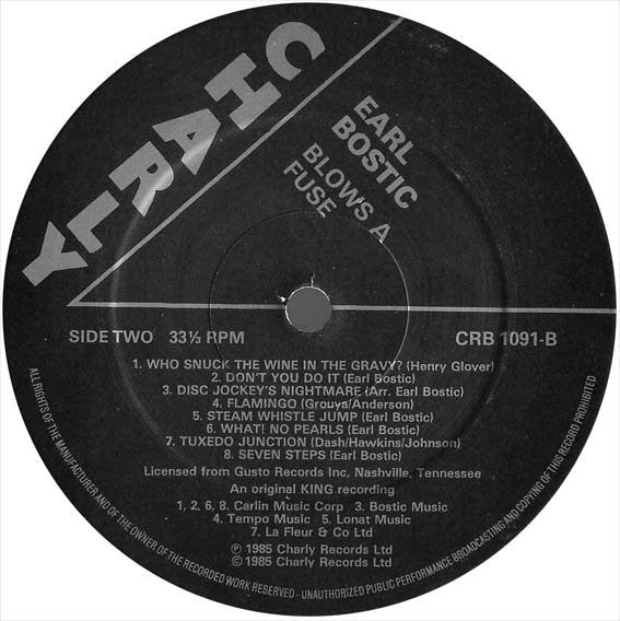 Earl Bostic - Blows A Fuse - LP