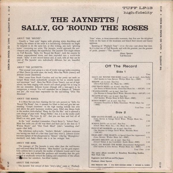 The Jaynetts - Sally Go 'Round The Roses - LP