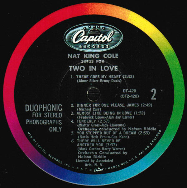 Nat King Cole Orchestra Conducted By Nelson Riddle - Nat King Cole Sings For Two In Love - LP