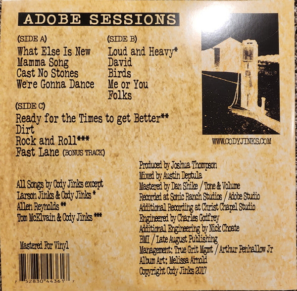 Cody Jinks - Adobe Sessions - LP