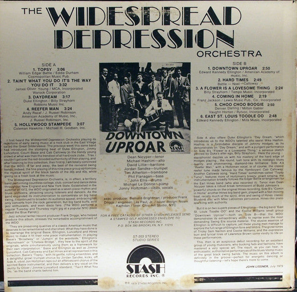 The Widespread Depression Orchestra - Downtown Uproar - LP