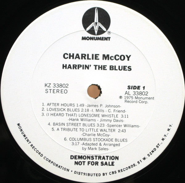 Charlie McCoy - Harpin' The Blues - LP