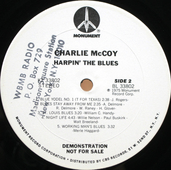 Charlie McCoy - Harpin' The Blues - LP