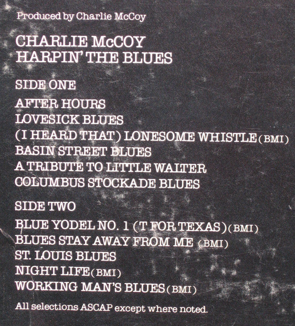 Charlie McCoy - Harpin' The Blues - LP