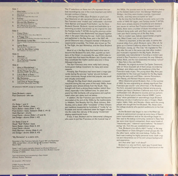 The Dave Brubeck Quartet Featuring Paul Desmond - Stardust - LP